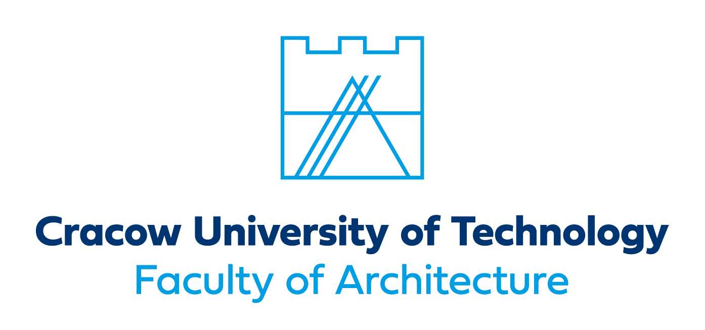 symetryczne logo Wydziału Architektury do stosowania samodzielnie lub z sygnetem Politechniki Krakowskiej